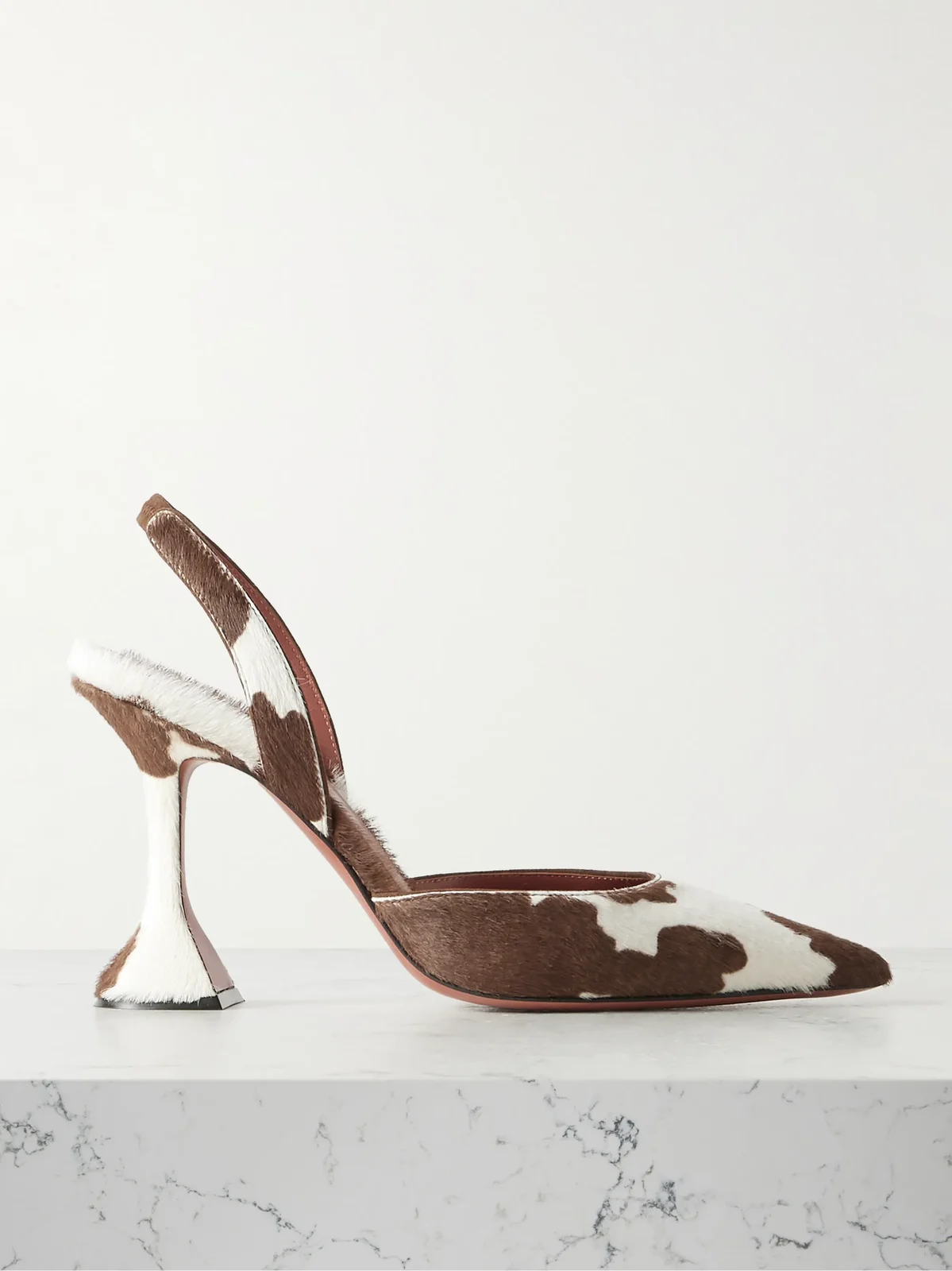 Holli 95 Cow-print Calf Hair Slingback Pumps Holli 95 Cow-print Calf Hair Slingback Pumps