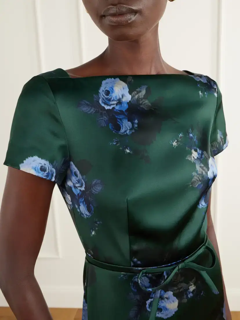 Erdem Bow-detailed Floral-printed Duchesse-satin Gown | Thumbnail 4 Erdem Bow-detailed Floral-printed Duchesse-satin Gown | Thumbnail 4