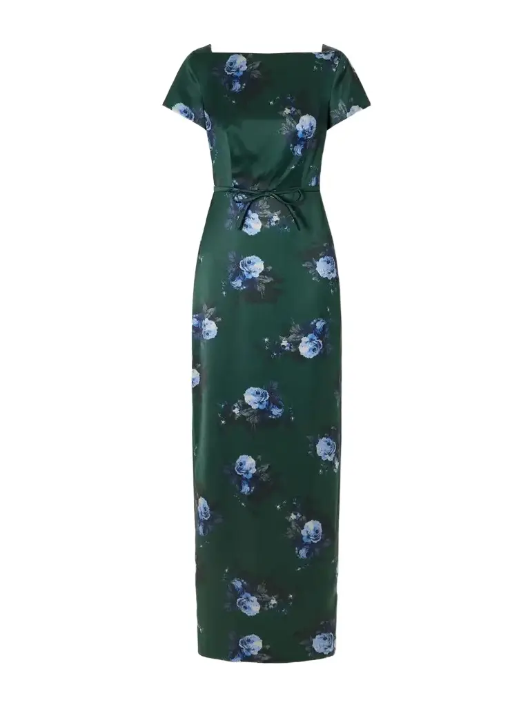 Erdem Duchess Bow-detailed Floral-printed Satin Gown | Image 1 Erdem Duchess Bow-detailed Floral-printed Satin Gown | Image 1