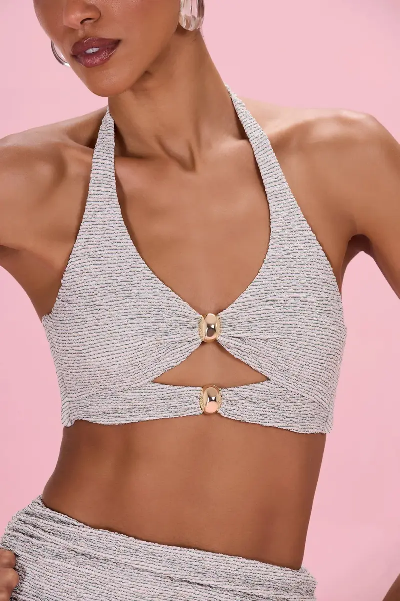PatBo SILVERSAND HALTER BIKINI TOP | Image 1 PatBo SILVERSAND HALTER BIKINI TOP | Image 1