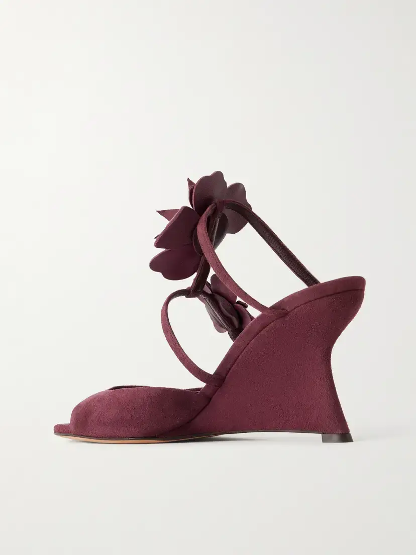 Zimmermann Belara 85 Embellished Sued Wedge Sandals | Thumbnail 3