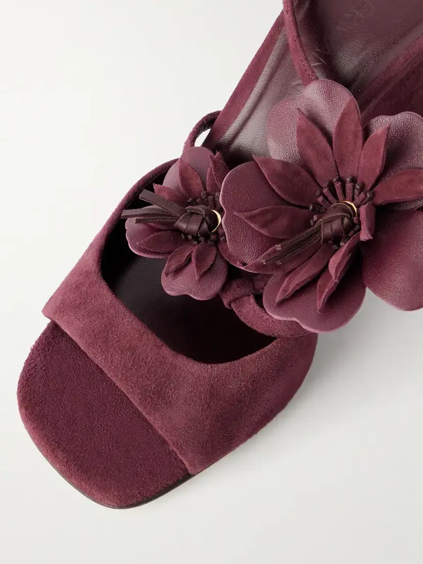 Zimmermann Belara 85 Embellished Sued Wedge Sandals | Thumbnail 5