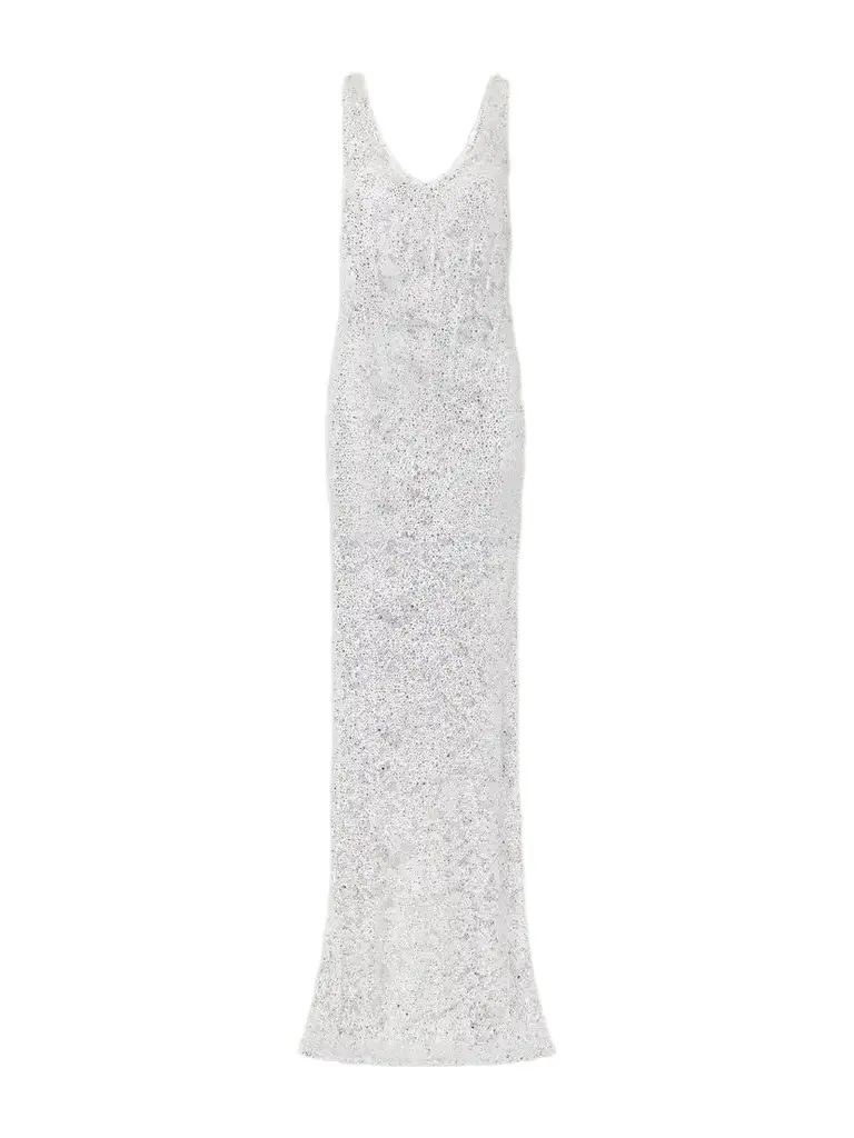 Ilkyaz Ozel Aela Crystal-embellished Cotton Gown | Image 1 Ilkyaz Ozel Aela Crystal-embellished Cotton Gown | Image 1