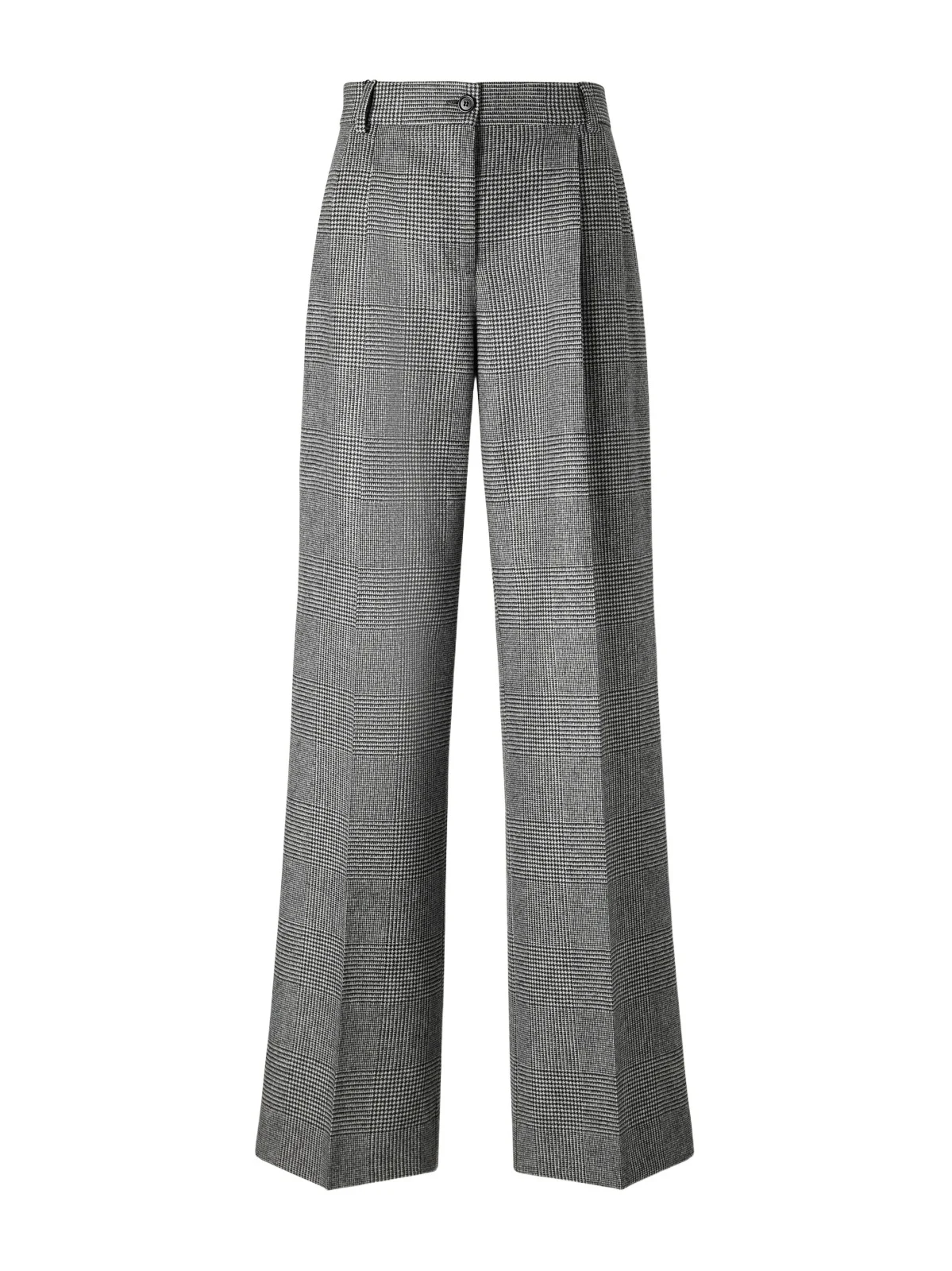 Dolce & Gabbana Pleated Prince Of Wales Checked Wool And Cashmere-blend Flannel Wide-leg Pants