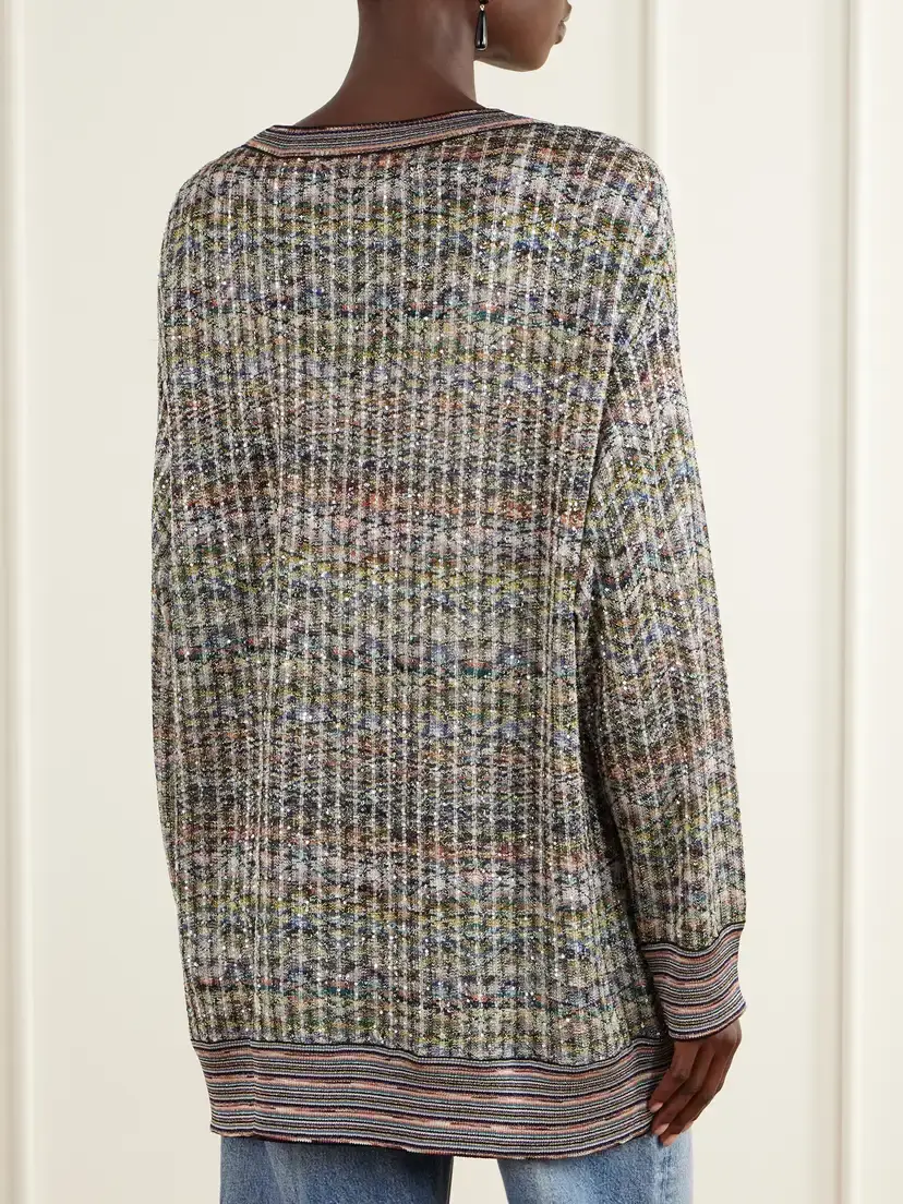Missoni Striped Metallic Crochet-knit Cardigan | Thumbnail 3
