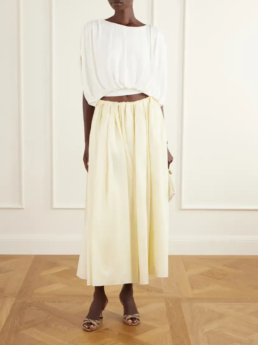Abadia Draped Stretch-jersey Blouse | Thumbnail 2 Abadia Draped Stretch-jersey Blouse | Thumbnail 2