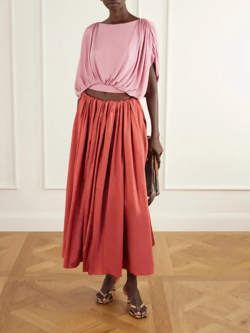 Abadia Draped Stretch-jersey Blouse | Thumbnail 2 Abadia Draped Stretch-jersey Blouse | Thumbnail 2