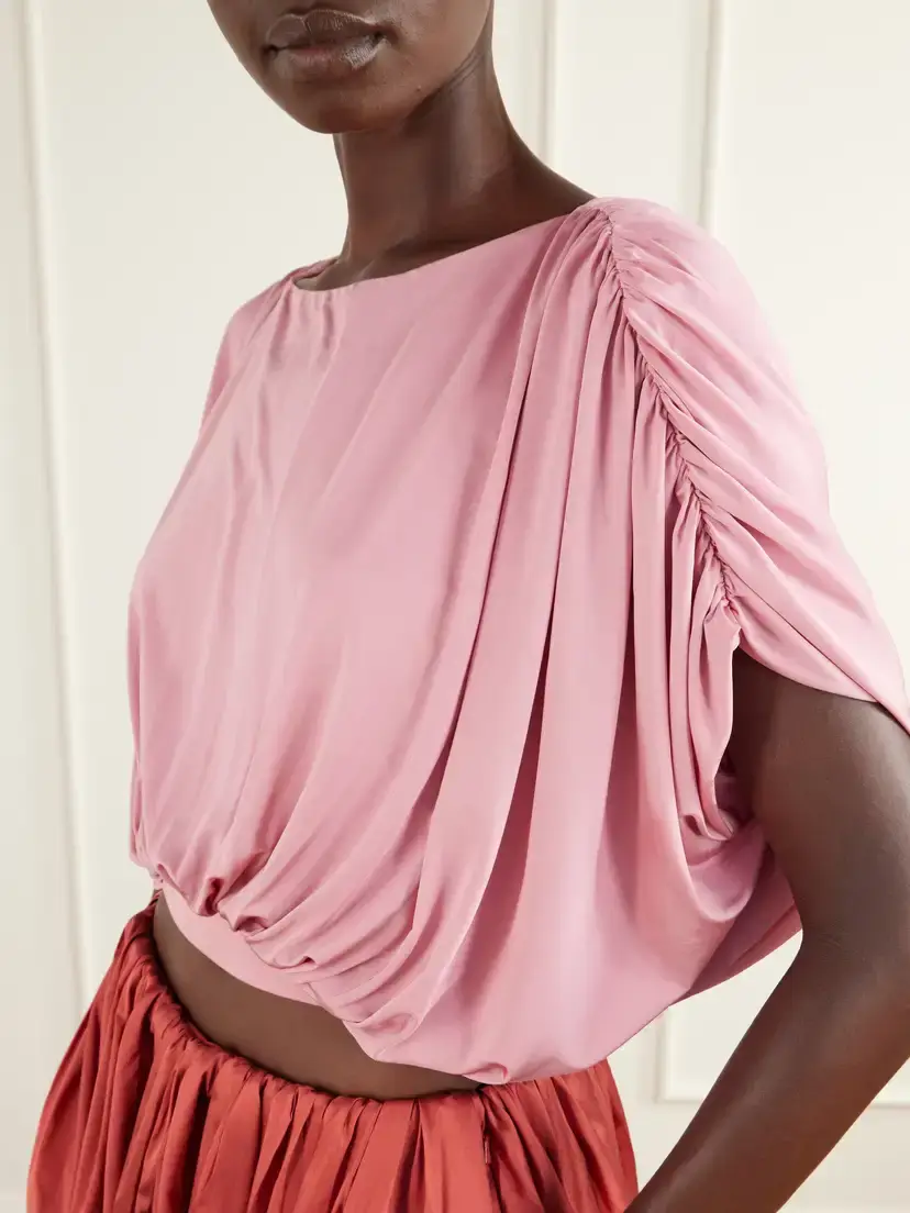 Abadia Draped Stretch-jersey Blouse | Thumbnail 4 Abadia Draped Stretch-jersey Blouse | Thumbnail 4