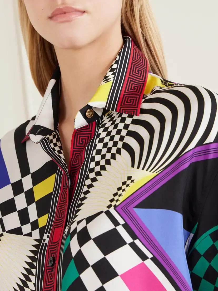 Versace Printed Silk-satin Shirt | Thumbnail 5
