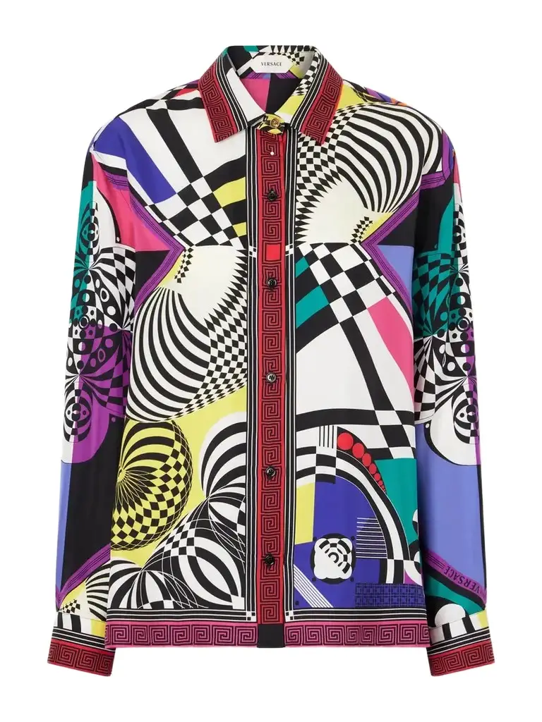 Versace Printed Silk-satin Shirt | Image 1 Versace Printed Silk-satin Shirt | Image 1
