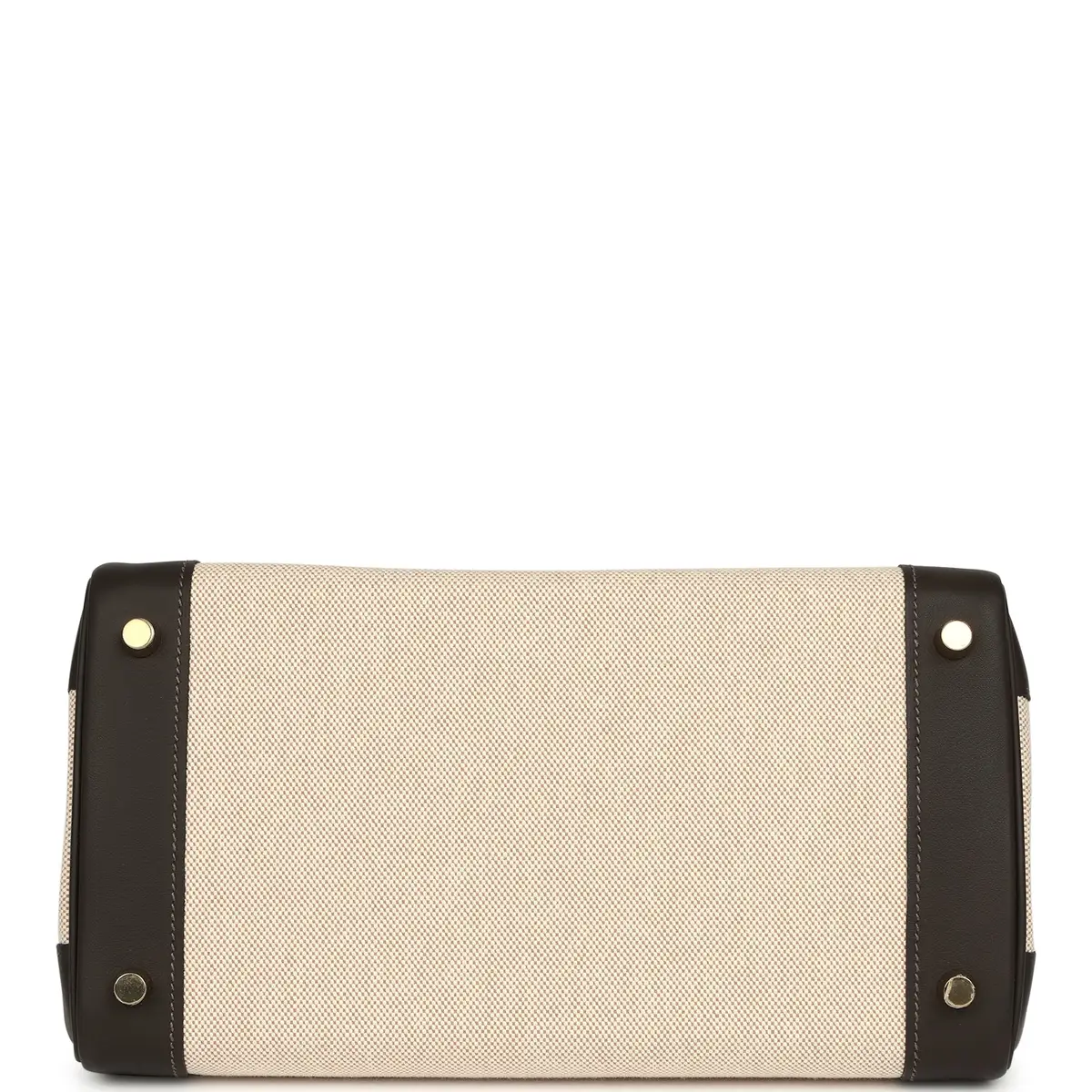 HERMÈS Hermes Birkin 30 Ecru and Beige Toile H Canvas, Bai Brun Swift Gold Hardware | Thumbnail 6 HERMÈS Hermes Birkin 30 Ecru and Beige Toile H Canvas, Bai Brun Swift Gold Hardware | Thumbnail 6