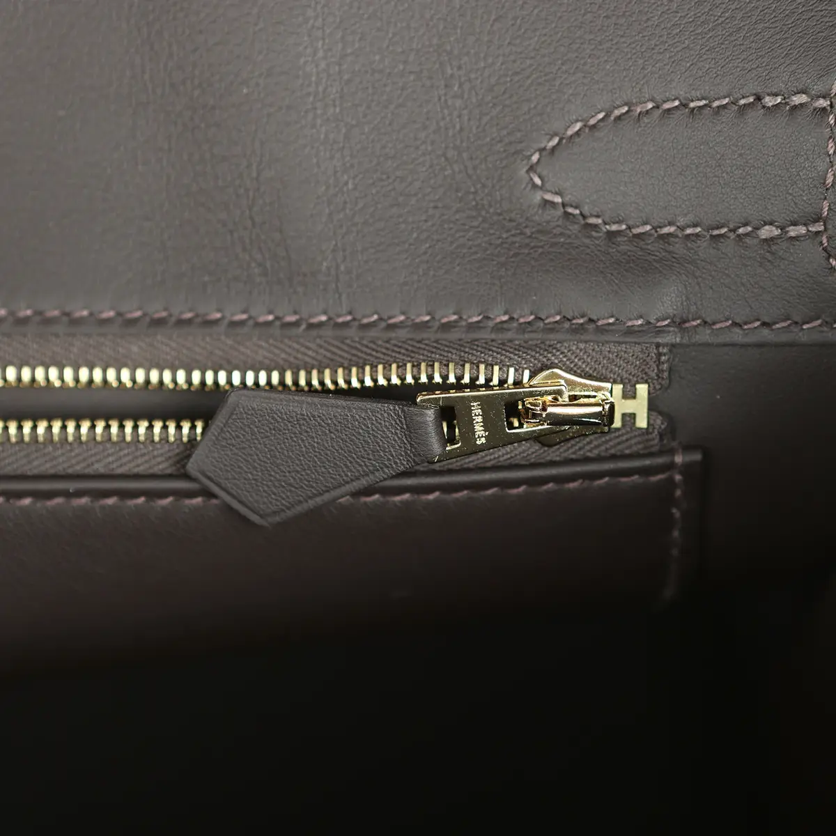 HERMÈS Hermes Birkin 30 Ecru and Beige Toile H Canvas, Bai Brun Swift Gold Hardware | Thumbnail 9 HERMÈS Hermes Birkin 30 Ecru and Beige Toile H Canvas, Bai Brun Swift Gold Hardware | Thumbnail 9