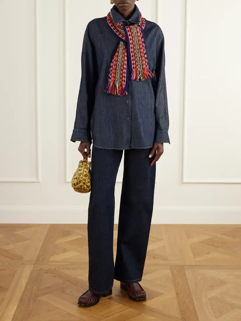 Dries Van Noten Fringed Intrasia-knit Wool Scarf | Thumbnail 2