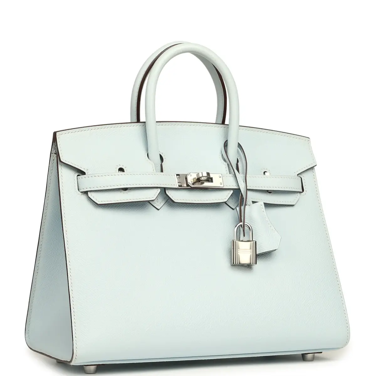 HERMÈS Hermes Birkin Sellier 25 Bleu Brume Epsom Palladium Hardware | Thumbnail 2