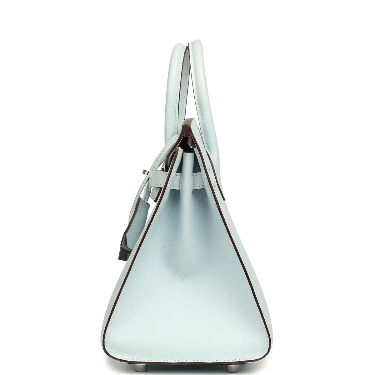 HERMÈS Hermes Birkin Sellier 25 Bleu Brume Epsom Palladium Hardware | Thumbnail 4