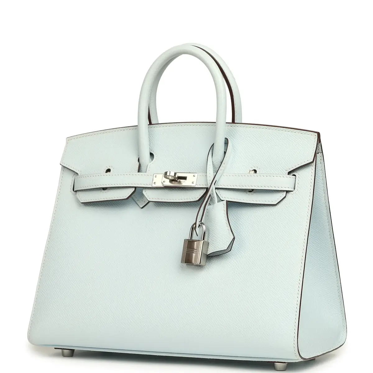 HERMÈS Hermes Birkin Sellier 25 Bleu Brume Epsom Palladium Hardware | Thumbnail 5