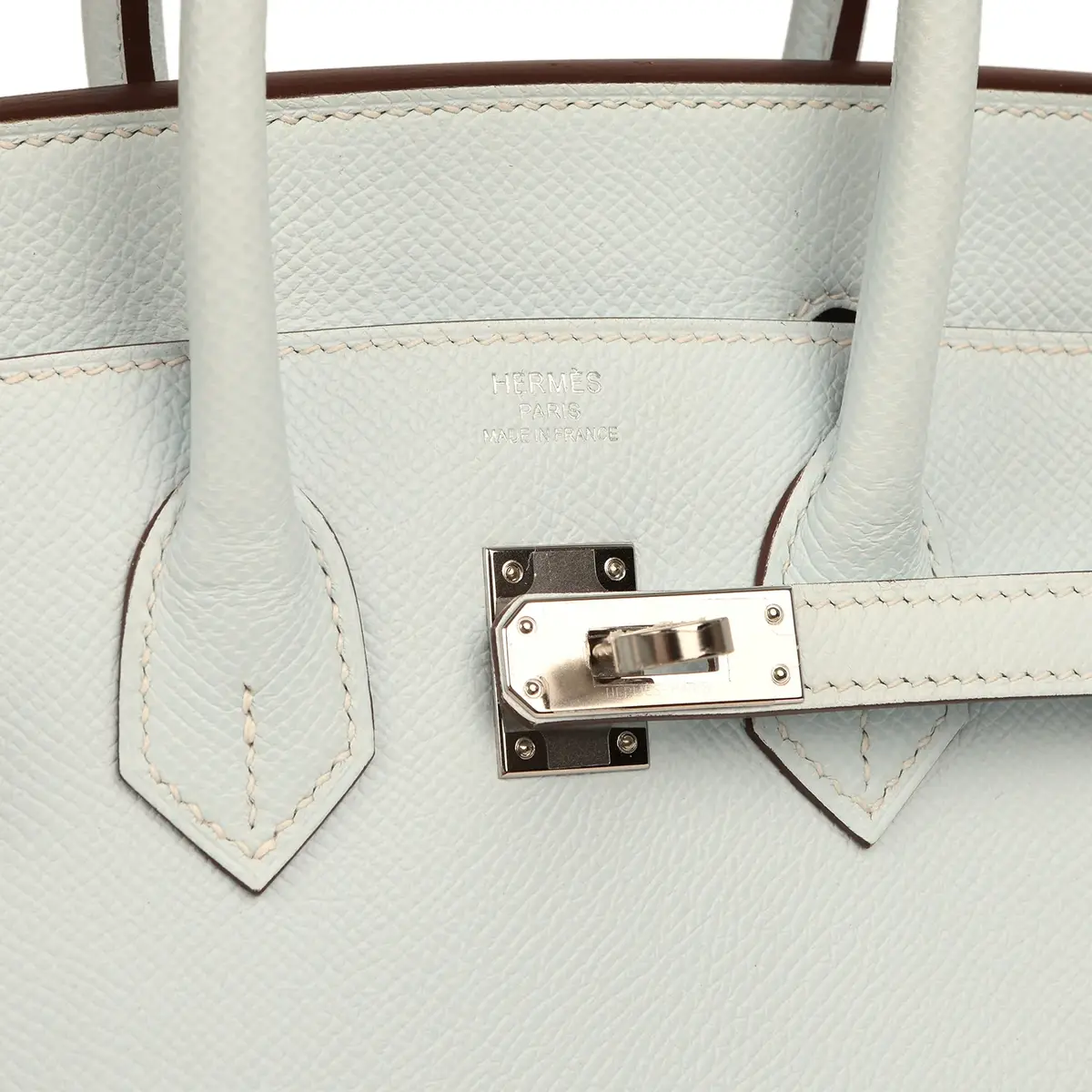 HERMÈS Hermes Birkin Sellier 25 Bleu Brume Epsom Palladium Hardware | Thumbnail 7