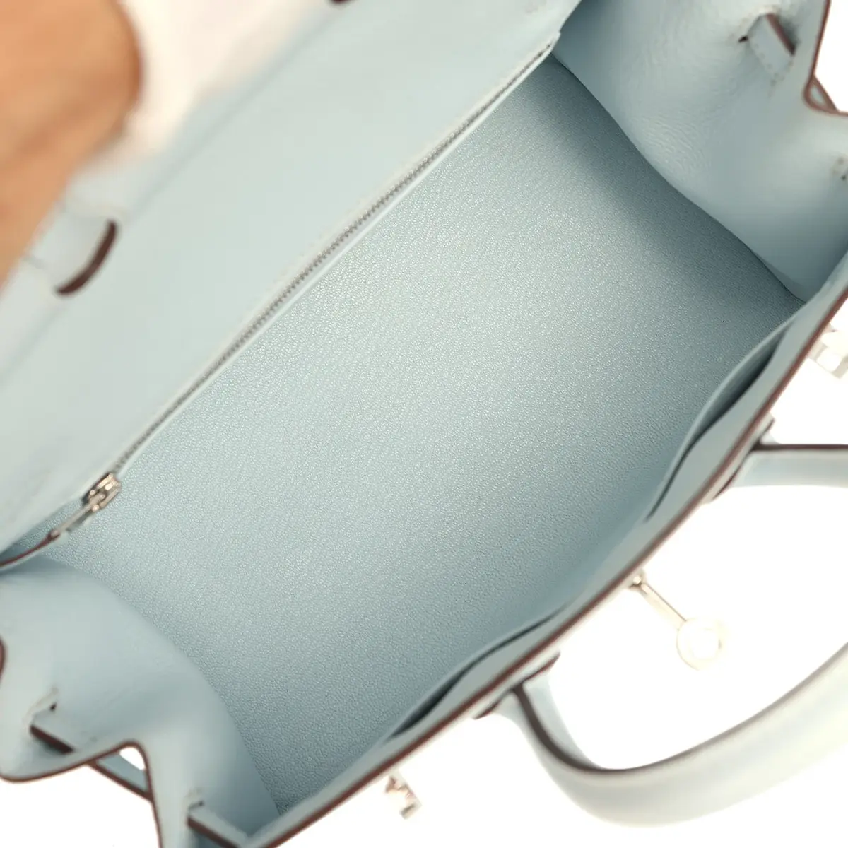 HERMÈS Hermes Birkin Sellier 25 Bleu Brume Epsom Palladium Hardware | Thumbnail 9