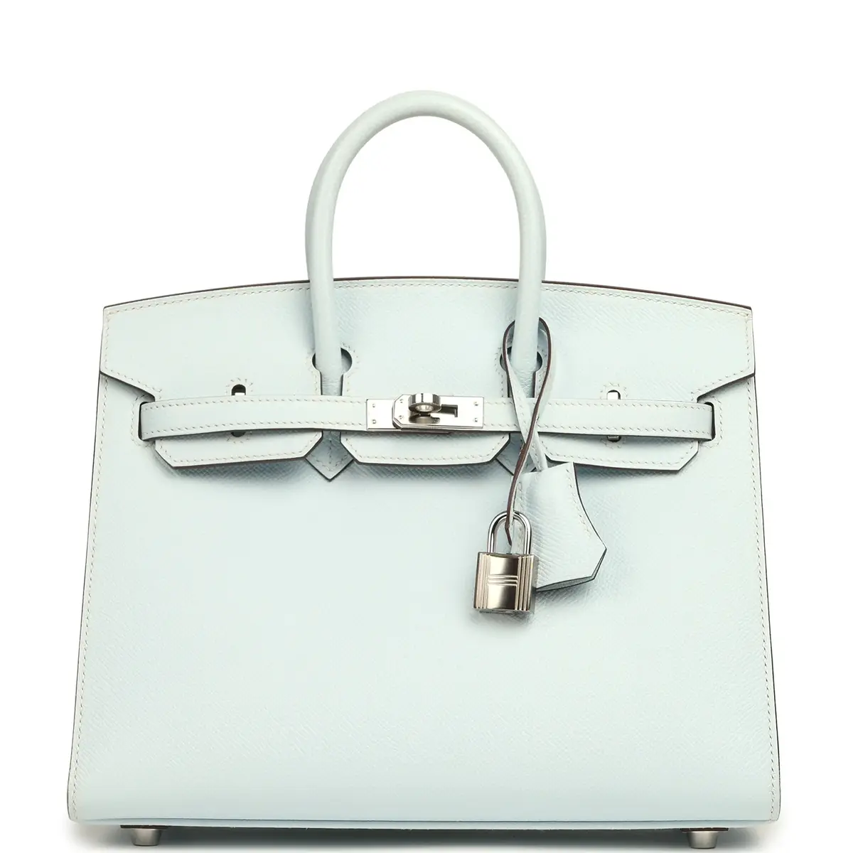 HERMÈS Hermes Birkin Sellier 25 Bleu Brume Epsom Palladium Hardware | Image 1 HERMÈS Hermes Birkin Sellier 25 Bleu Brume Epsom Palladium Hardware | Image 1