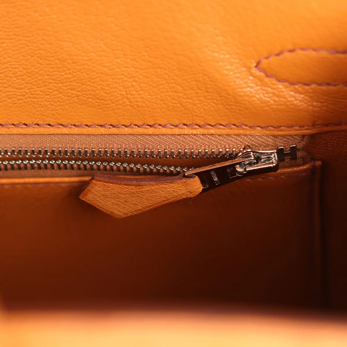 HERMÈS Hermes Birkin Sellier 25 Gold Ostrich Palladium Hardware | Thumbnail 8