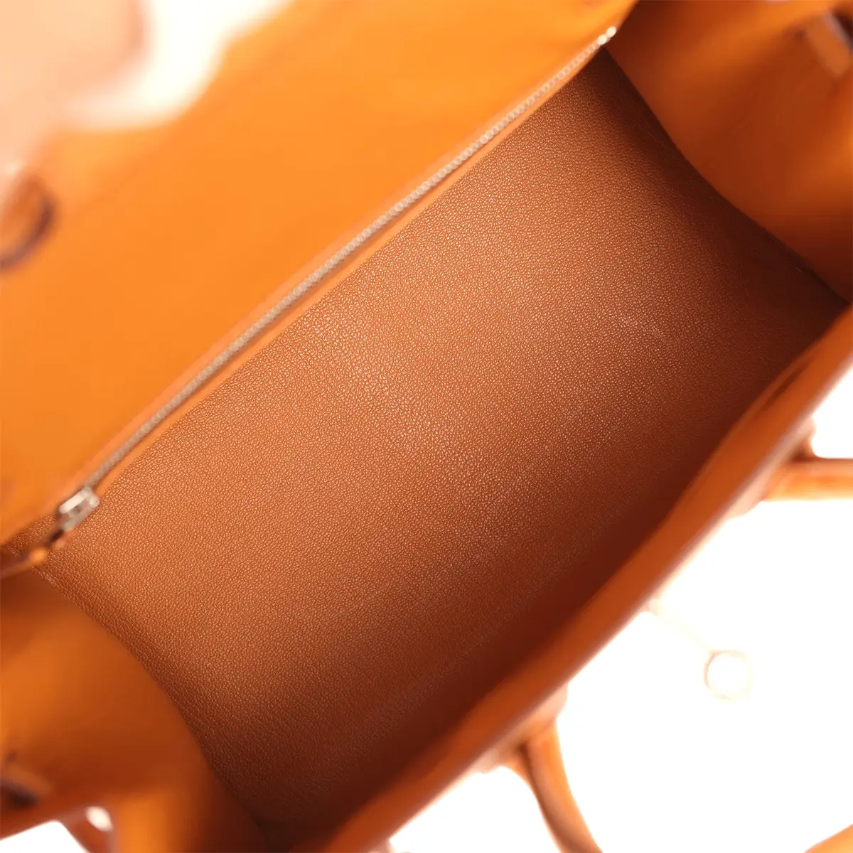 HERMÈS Hermes Birkin Sellier 25 Gold Ostrich Palladium Hardware | Thumbnail 9