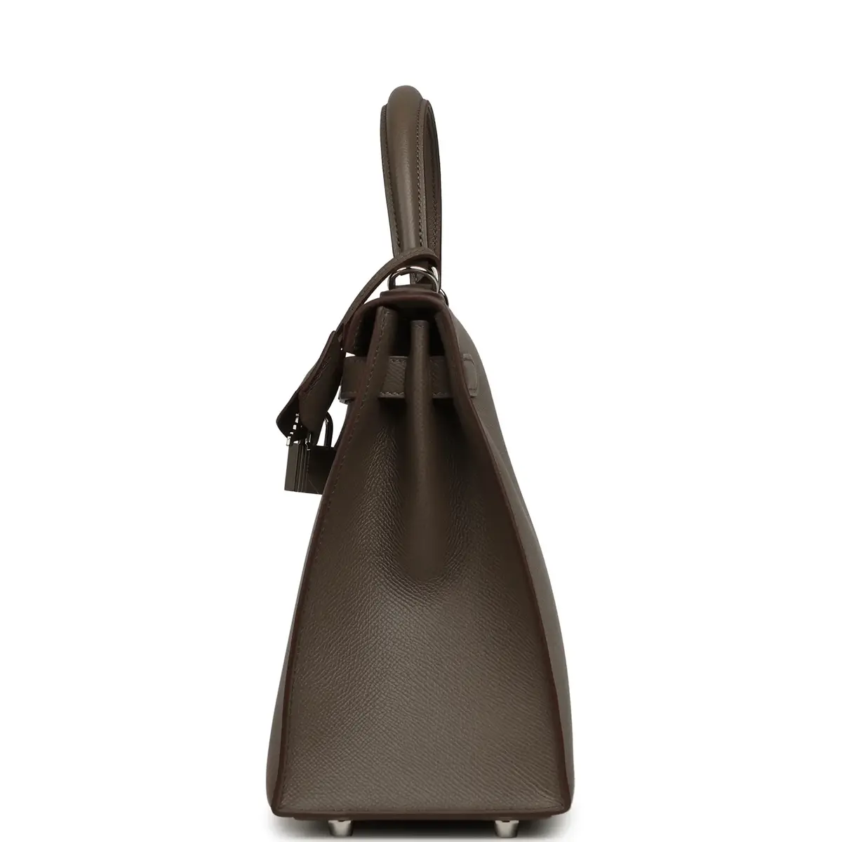 HERMÈS Hermes Kelly Sellier 28 Etain Epsom Palladium Hardware | Thumbnail 4