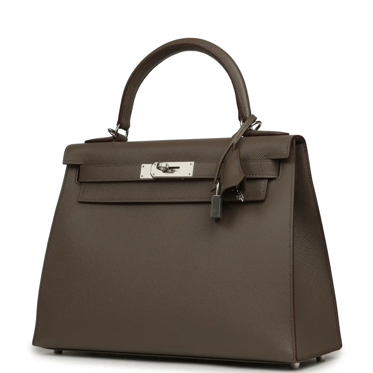 HERMÈS Hermes Kelly Sellier 28 Etain Epsom Palladium Hardware | Thumbnail 5