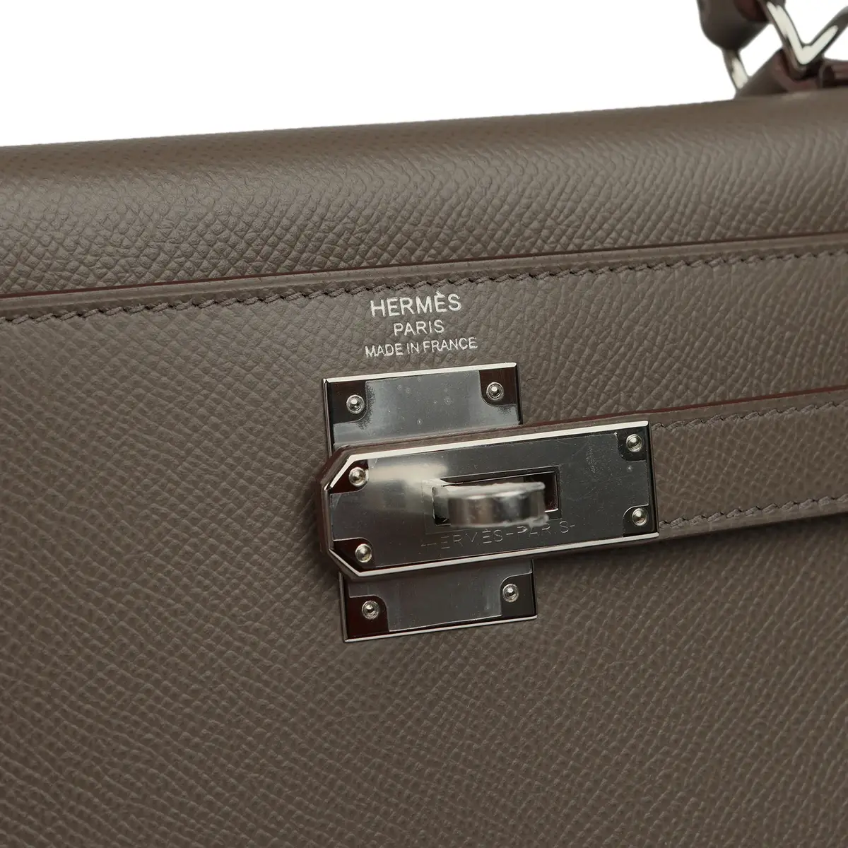 HERMÈS Hermes Kelly Sellier 28 Etain Epsom Palladium Hardware | Thumbnail 7