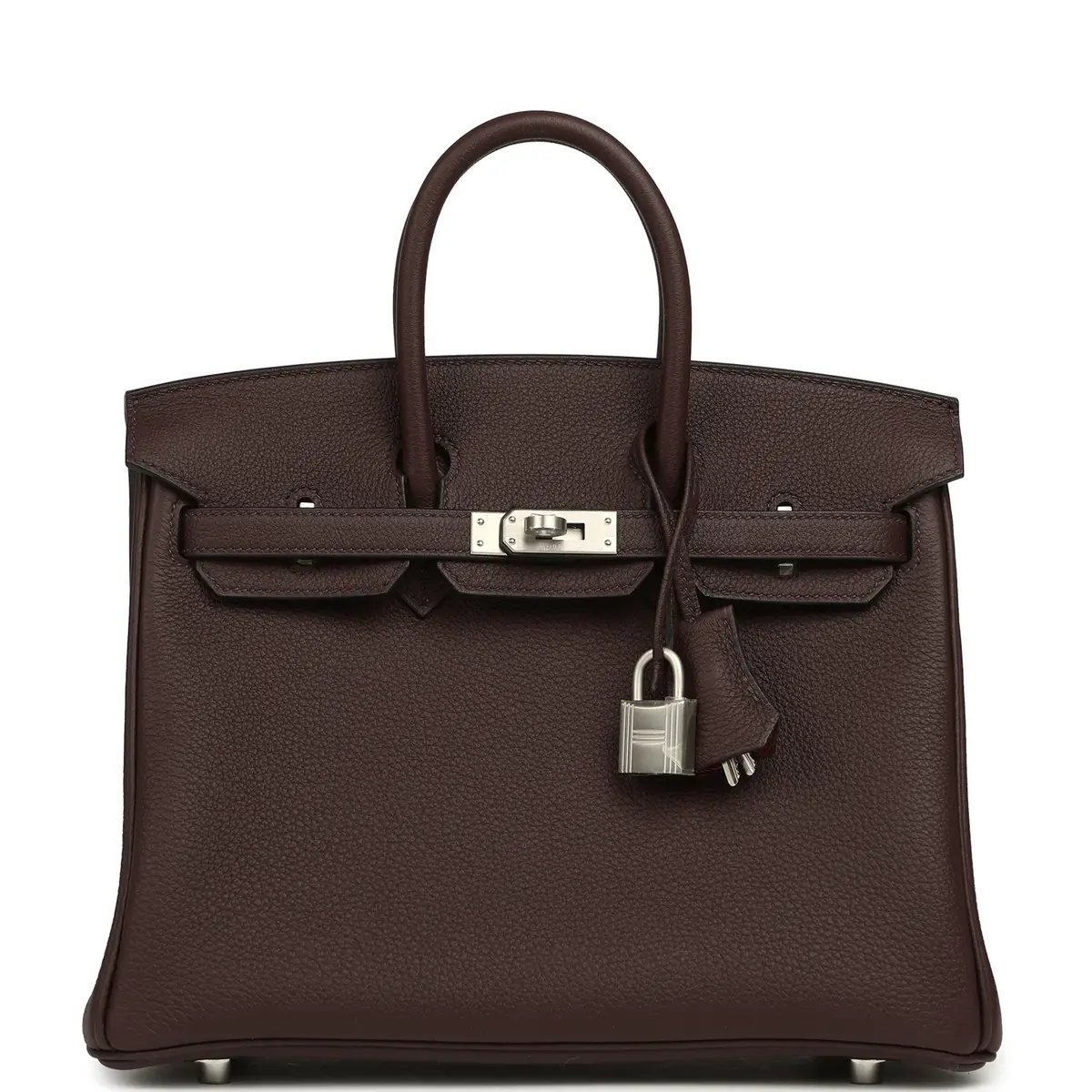 HERMÈS Hermes Special Order (HSS) Birkin 25 Rouge Sellier Verso Togo Brushed Palladium Hardware | Image 1 HERMÈS Hermes Special Order (HSS) Birkin 25 Rouge Sellier Verso Togo Brushed Palladium Hardware | Image 1