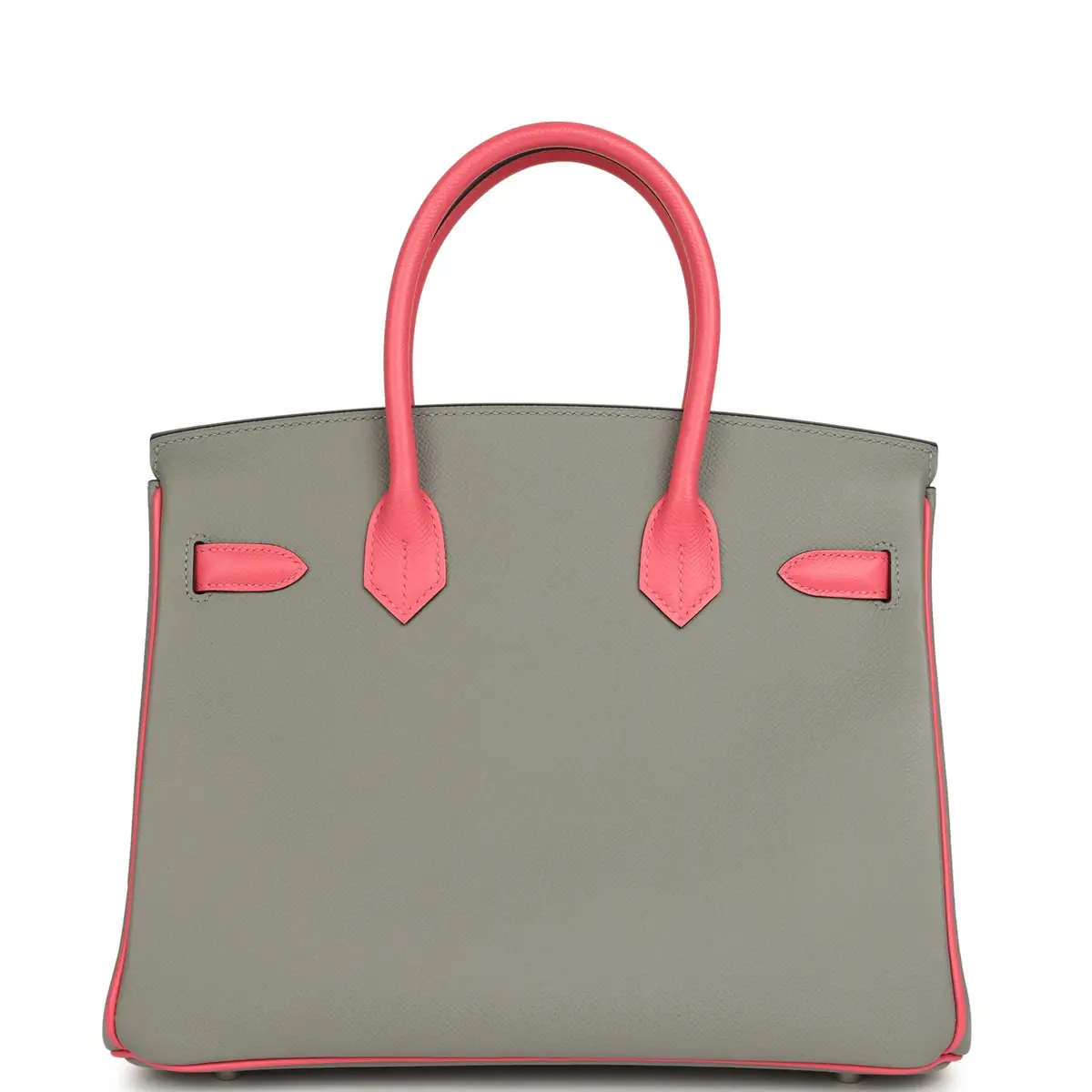 HERMÈS Hermes Special Order (HSS) Birkin 30 Gris Mouette, Rose Azalee Epsom Brushed Palladium Hardware | Thumbnail 4 HERMÈS Hermes Special Order (HSS) Birkin 30 Gris Mouette, Rose Azalee Epsom Brushed Palladium Hardware | Thumbnail 4