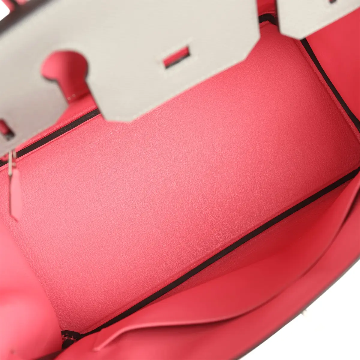 HERMÈS Hermes Special Order (HSS) Birkin 30 Gris Mouette, Rose Azalee Epsom Brushed Palladium Hardware | Thumbnail 8 HERMÈS Hermes Special Order (HSS) Birkin 30 Gris Mouette, Rose Azalee Epsom Brushed Palladium Hardware | Thumbnail 8