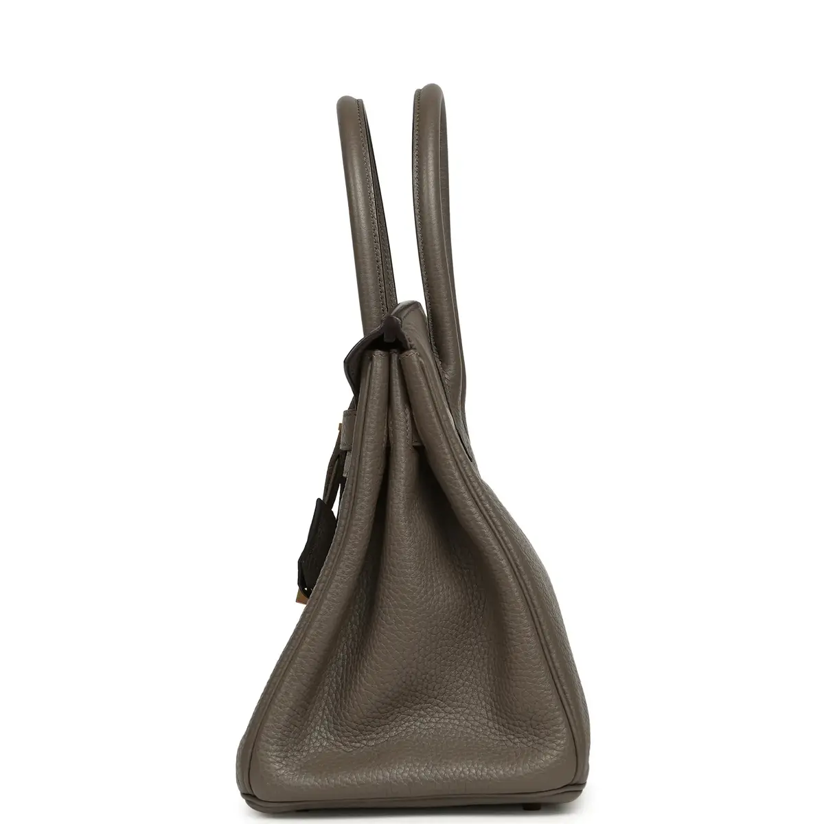 HERMÈS Pre-owned Hermes Birkin 30 Etain Clemence Gold Hardware | Thumbnail 4 HERMÈS Pre-owned Hermes Birkin 30 Etain Clemence Gold Hardware | Thumbnail 4