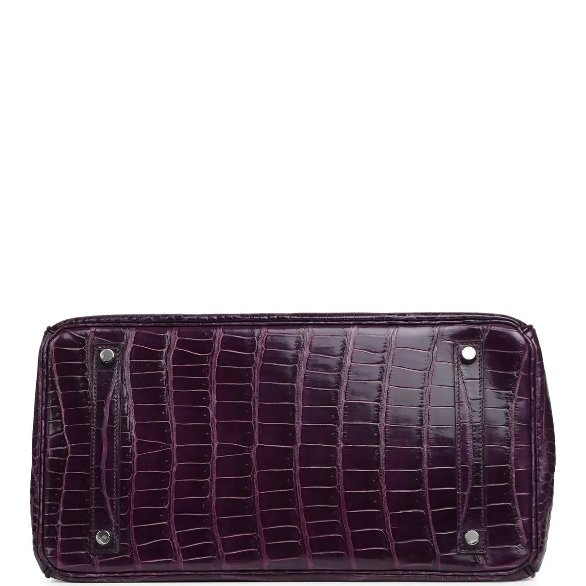 HERMÈS Pre-owned Hermes Birkin 35 Cassis Shiny Porosus Crocodile Palladium Hardware | Thumbnail 6 HERMÈS Pre-owned Hermes Birkin 35 Cassis Shiny Porosus Crocodile Palladium Hardware | Thumbnail 6