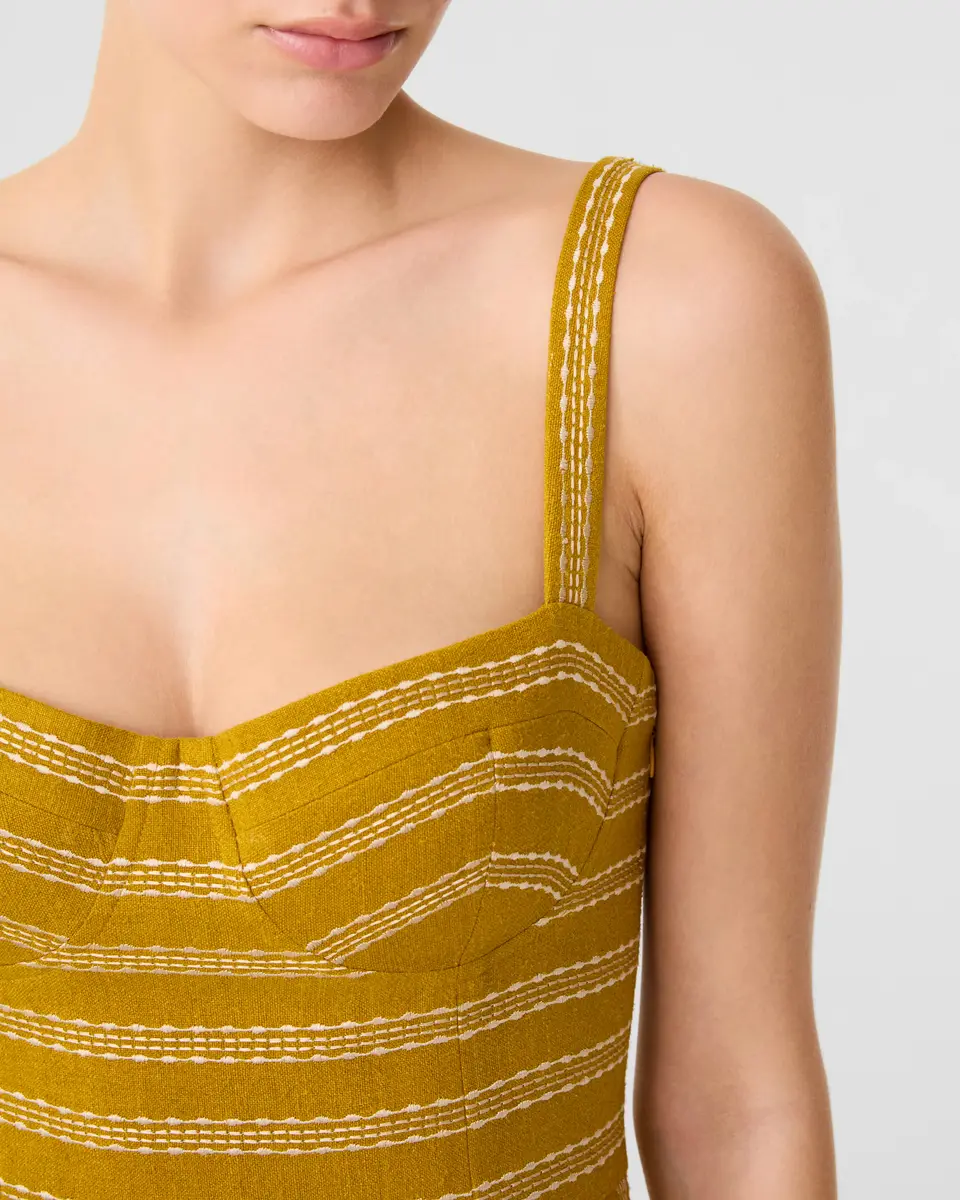 Emporio Sirenuse Elida Dress with Backgammon Embroidery | Thumbnail 3 Emporio Sirenuse Elida Dress with Backgammon Embroidery | Thumbnail 3