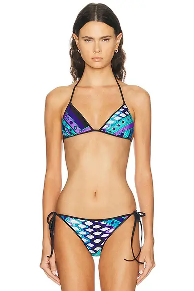 Pucci Lycra Triangle Bikini Top | Image 1 Pucci Lycra Triangle Bikini Top | Image 1