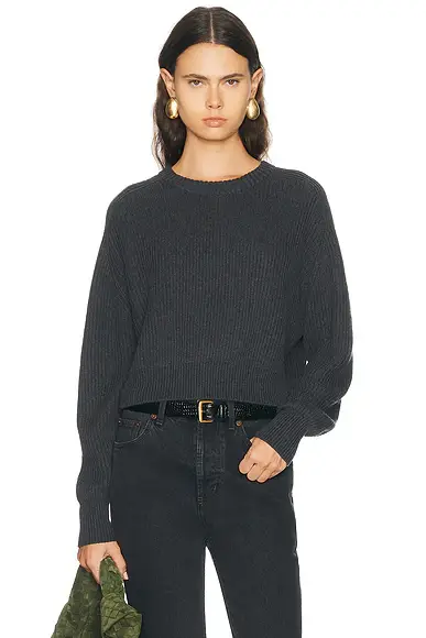 ENZA COSTA Cotton Cashmere Raglan Sweater | Image 1 ENZA COSTA Cotton Cashmere Raglan Sweater | Image 1