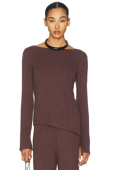 L'Academie Sibylla Rib Knit Top | Thumbnail 2 L'Academie Sibylla Rib Knit Top | Thumbnail 2