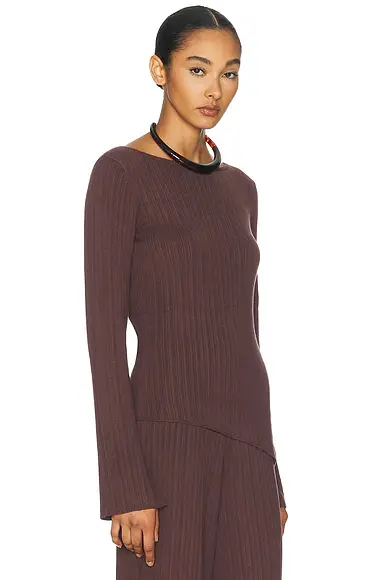 L'Academie Sibylla Rib Knit Top | Thumbnail 3 L'Academie Sibylla Rib Knit Top | Thumbnail 3
