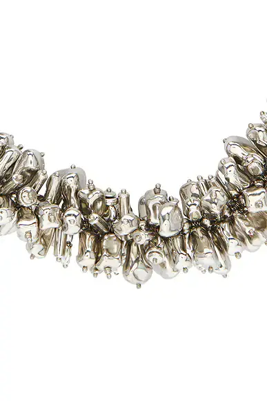Dries Van Noten Handmade Bead Embroidered Metal Plate Necklace | Thumbnail 2 Dries Van Noten Handmade Bead Embroidered Metal Plate Necklace | Thumbnail 2