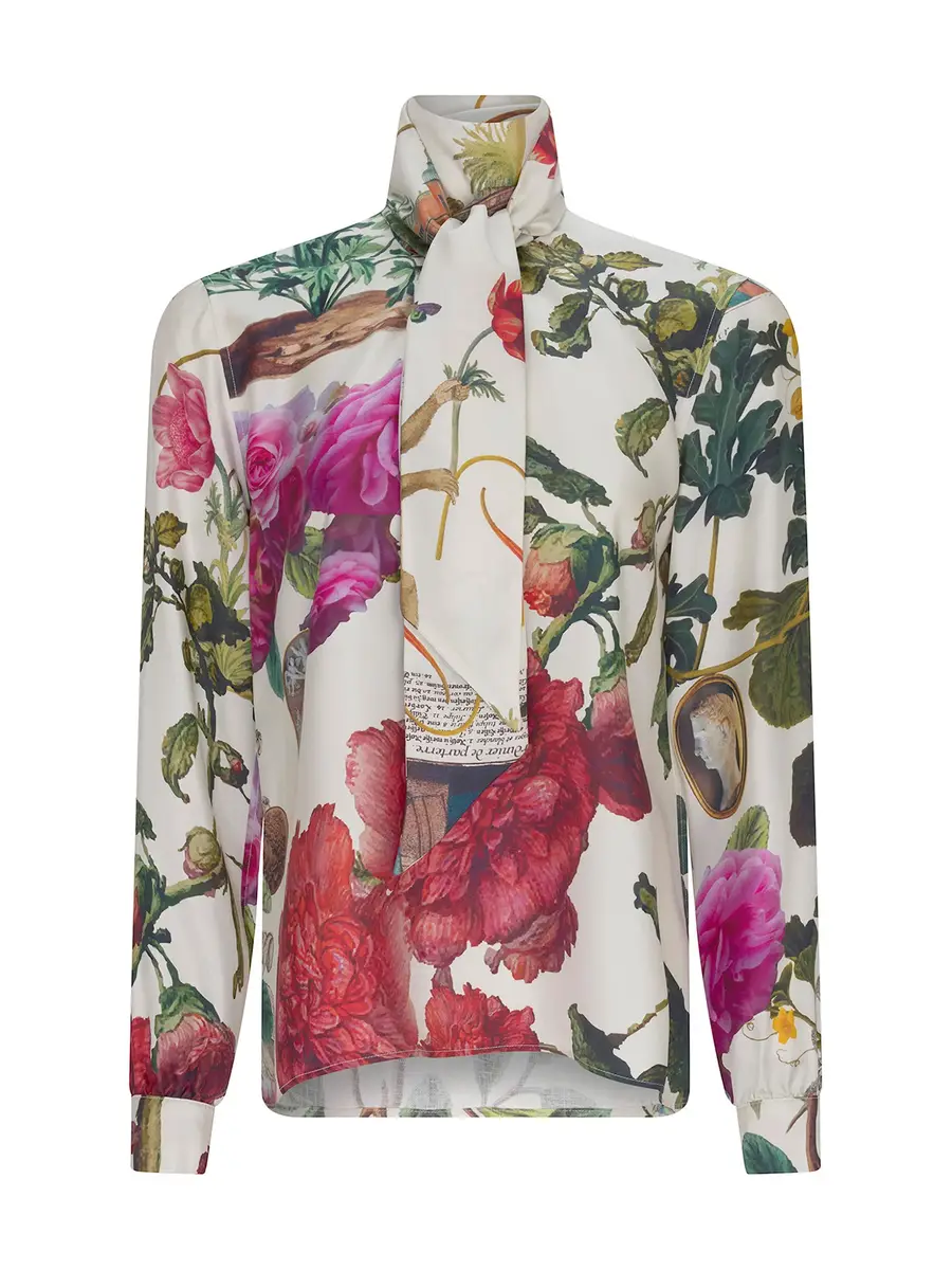Libertine Hollyhock Slim Keith Tie Blouse | Image 1 Libertine Hollyhock Slim Keith Tie Blouse | Image 1