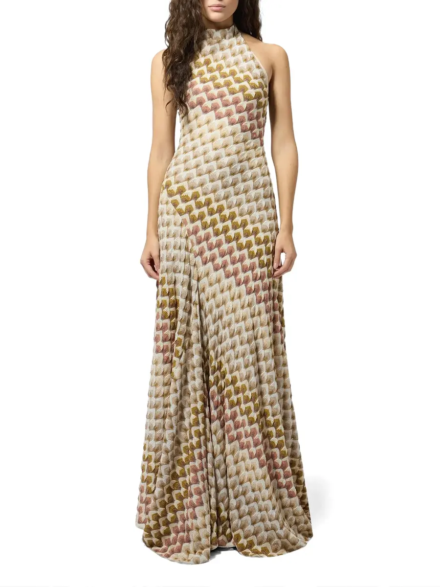 Missoni Lamé Knit High-Neck Maxi Dress | Thumbnail 2 Missoni Lamé Knit High-Neck Maxi Dress | Thumbnail 2