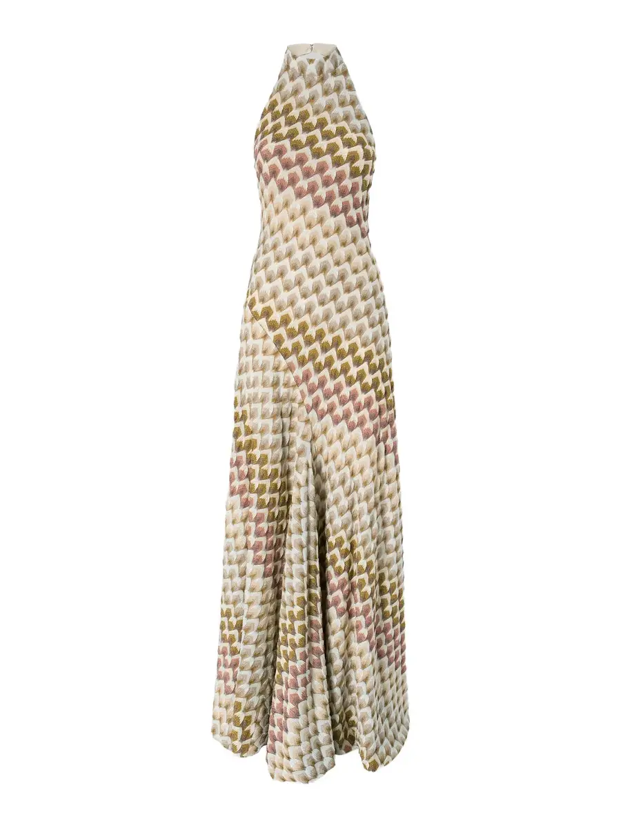 Missoni Lamé Knit High-Neck Maxi Dress | Image 1 Missoni Lamé Knit High-Neck Maxi Dress | Image 1