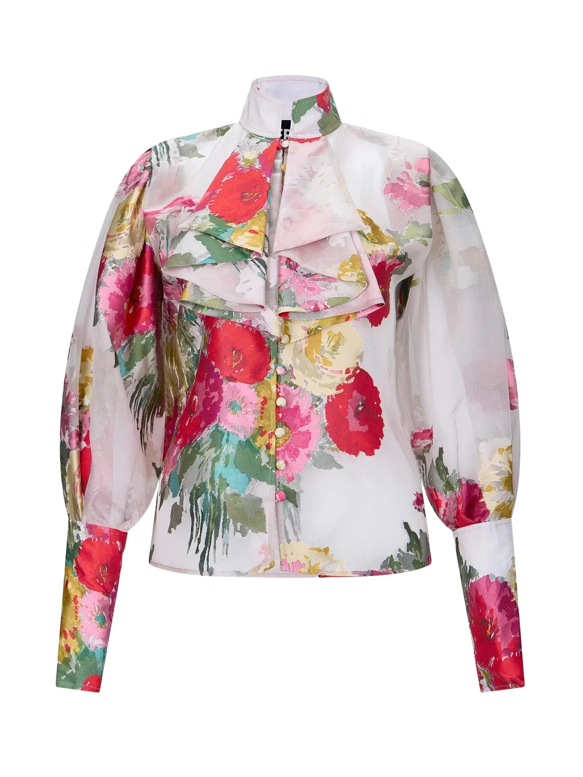 Pat Nixon Silk Bishop Sleeve Blouse Pat Nixon Silk Bishop Sleeve Blouse