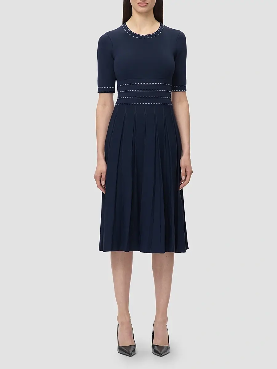 Hervé Léger Women's The Kimberly Pleated Midi Dress | Thumbnail 4 Hervé Léger Women's The Kimberly Pleated Midi Dress | Thumbnail 4