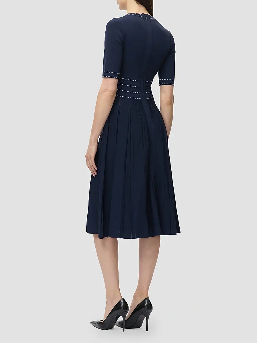 Hervé Léger Women's The Kimberly Pleated Midi Dress | Thumbnail 6 Hervé Léger Women's The Kimberly Pleated Midi Dress | Thumbnail 6