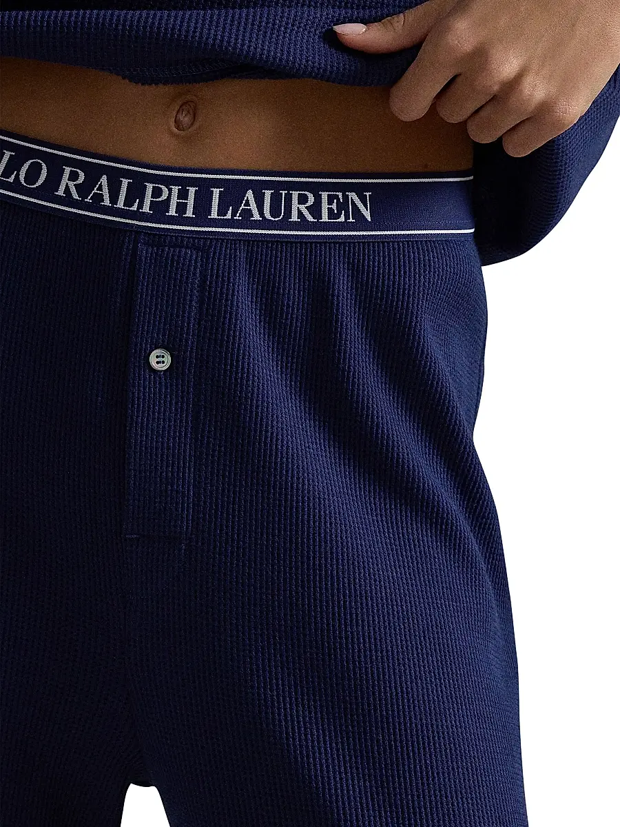 Polo Ralph Lauren Women's Club Waffle Knit Pajamas | Thumbnail 7 Polo Ralph Lauren Women's Club Waffle Knit Pajamas | Thumbnail 7