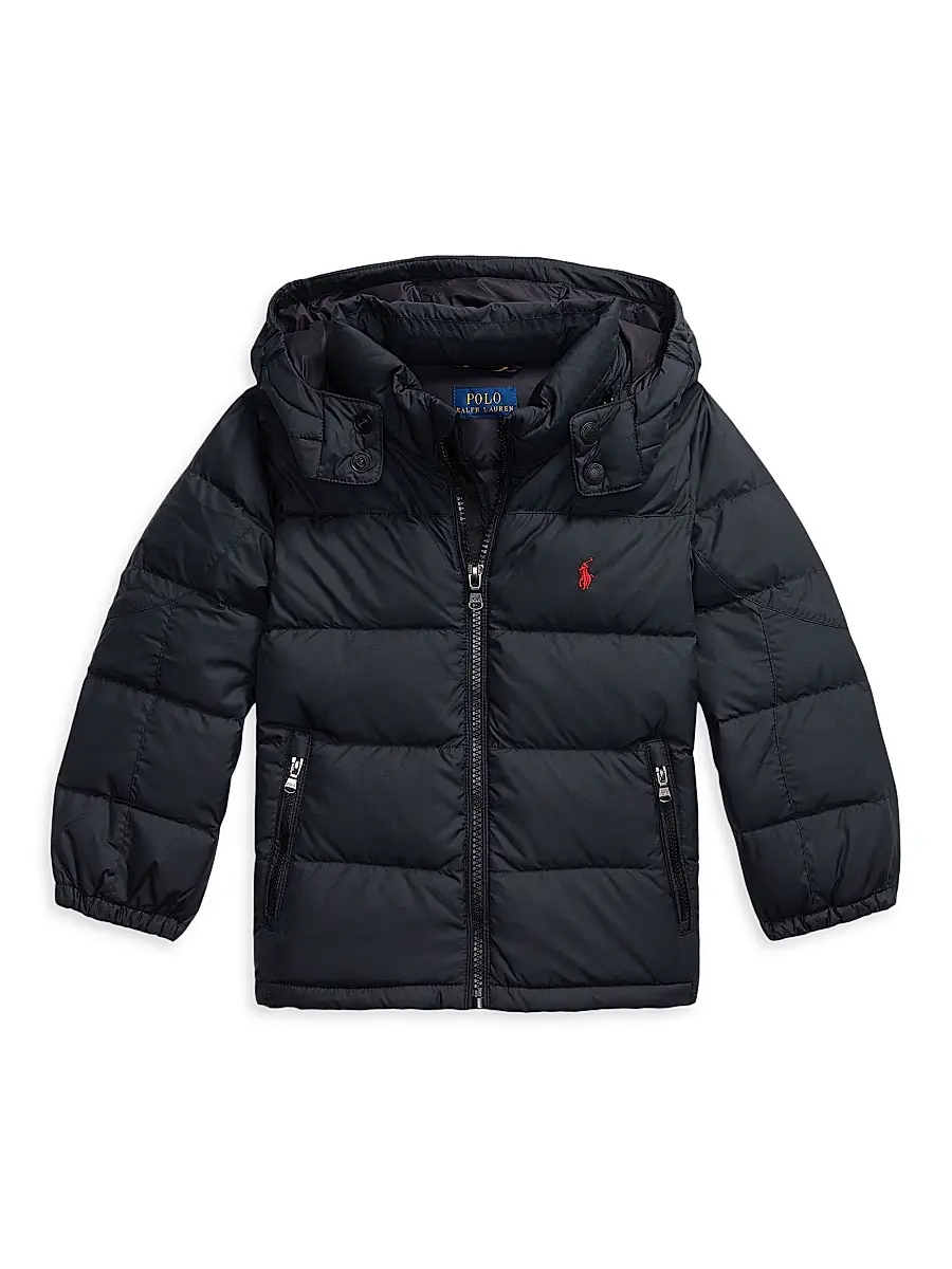 Polo Ralph Lauren Little Boy's & Boy's Down Bomber Jacket - Polo Black | Image 1 Polo Ralph Lauren Little Boy's & Boy's Down Bomber Jacket - Polo Black | Image 1