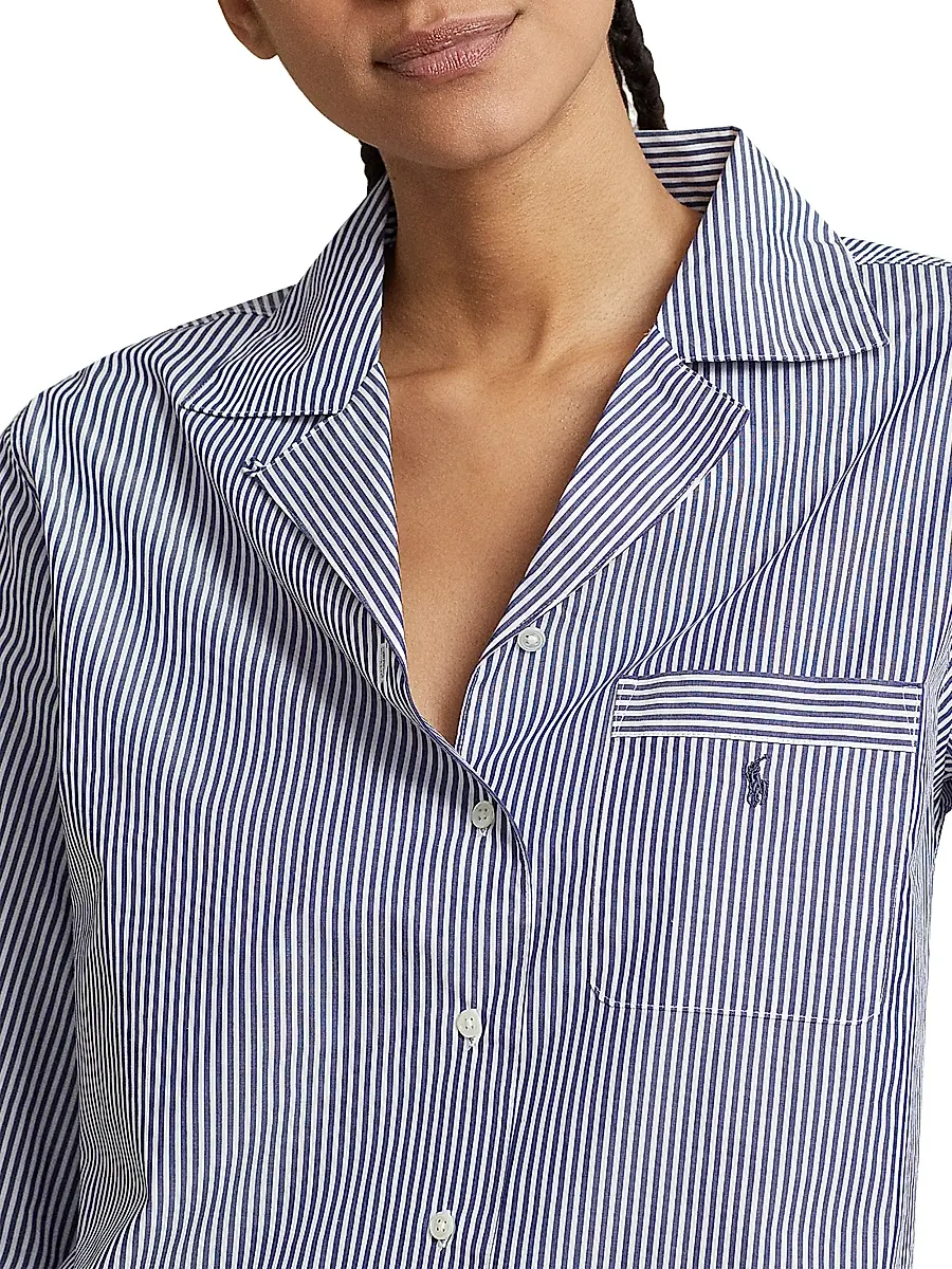 Polo Ralph Lauren Women's Bailey Striped Long Pajama Set | Thumbnail 6 Polo Ralph Lauren Women's Bailey Striped Long Pajama Set | Thumbnail 6