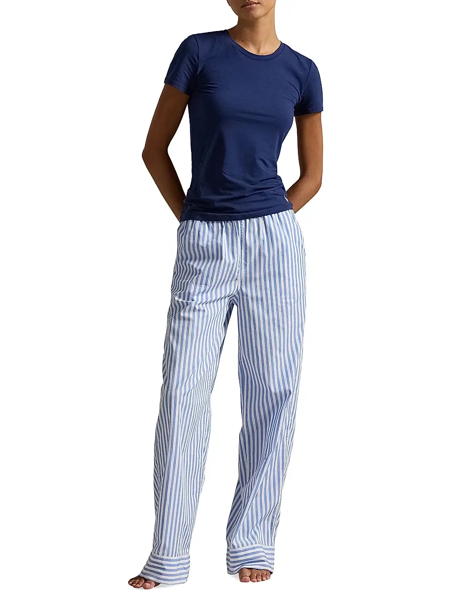 Polo Ralph Lauren Women's Shirting Stripes Striped Cotton Pants | Thumbnail 2 Polo Ralph Lauren Women's Shirting Stripes Striped Cotton Pants | Thumbnail 2