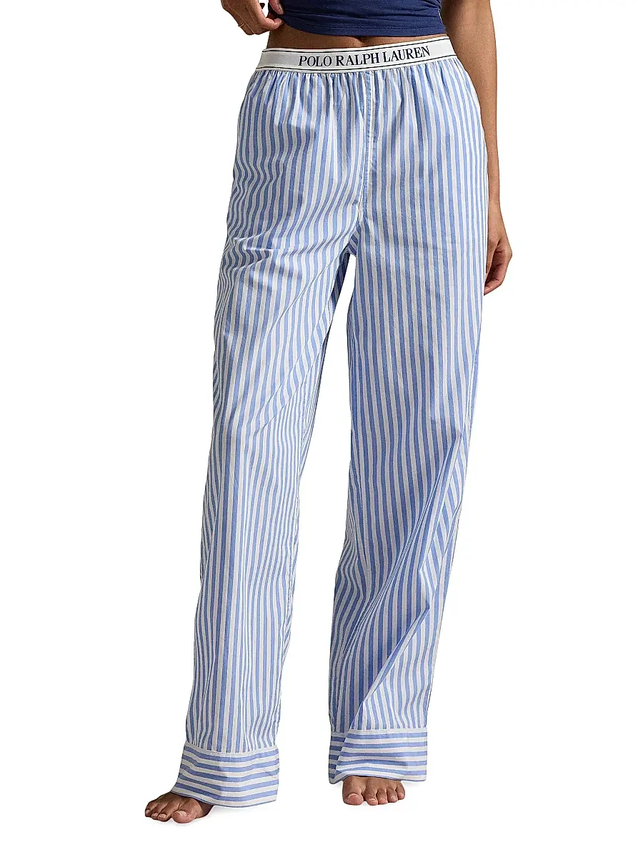 Polo Ralph Lauren Women's Shirting Stripes Striped Cotton Pants | Thumbnail 3 Polo Ralph Lauren Women's Shirting Stripes Striped Cotton Pants | Thumbnail 3